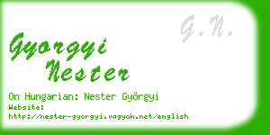 gyorgyi nester business card